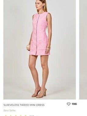 Endless Rose Pink Tweed Sleeveless Mini Dress
